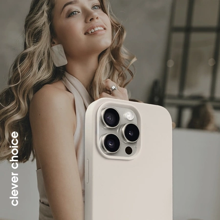 Crong színes tok mágneses tok - iPhone 15 Pro Max MagSafe tok (kőbézs)