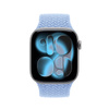 Crong Wave Band - Pletený řemínek pro Apple Watch 38/40/41/42 mm (nebesky modrá)