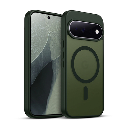 Etui CRONG Hybrid MATTE™ Magnetic MagSafe do Google Pixel 11 Pro XL zielone