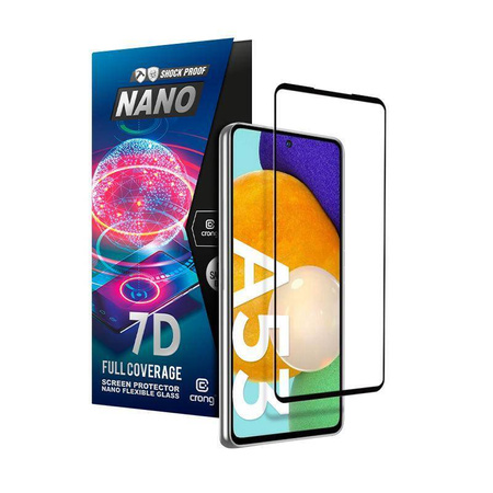 Crong 7D Nano Flexibles Glas - 9H Hybridglas für den gesamten Bildschirm des Samsung Galaxy A53