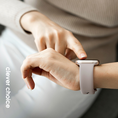 Pasek Crong Liquid do Apple Watch 42/41/40/38 mm Miętowy Silikonowy