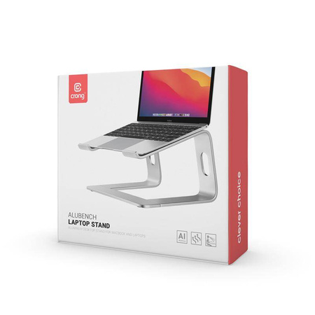 Crong AluBench – Aluminum Laptop Stand (Silver)