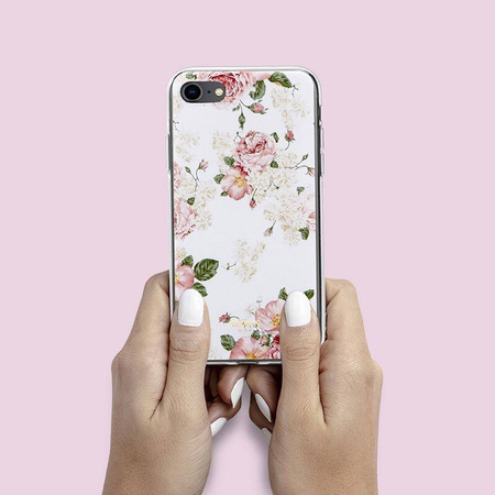 Etui Crong Flower do iPhone SE 2022 / 2020 / 8 Kolorowe Kwiaty Kobiece 02