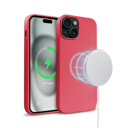 Crong színes tok mágneses – iPhone 15 Plus MagSafe tok (rózsaszín)