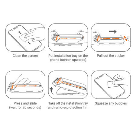Crong EasyShield 2-Pack - Cristal templado para iPhone 14 Pro (2 piezas)