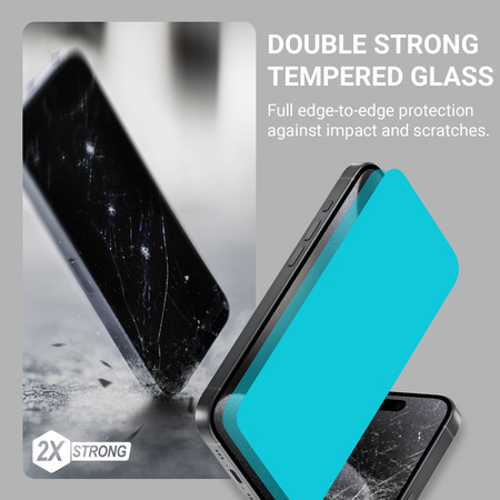 Crong EasyShield 2-Pack - Μετριασμένο γυαλί για iPhone 15 Pro Max (2 τεμάχια)