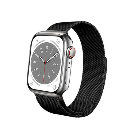 Crong Milano Steel - Edelstahlarmband für Apple Watch 42/44/45/49 mm (schwarz)