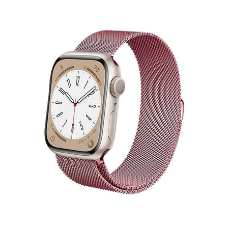 Crong Milano Steel - Řemínek z nerezové oceli pro Apple Watch 38/40/41 mm (růžové zlato)