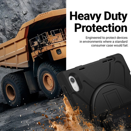 Crong Defender Plus – Funda blindada para iPad Air de 11” (2026-2024) / iPad Air de 10,9” (5.ª-4.ª generación) (Negro)