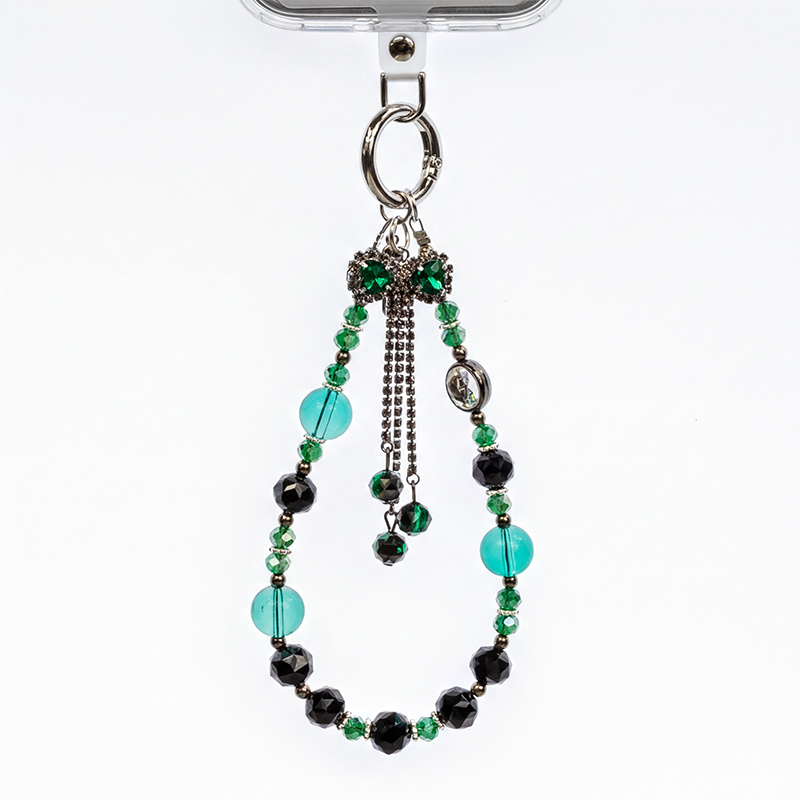Crong Phone Charm Emerald Bow – каишка за китка за телефон с декоративна панделка