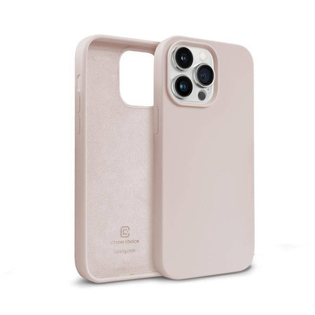 Etui Crong Color Cover do iPhone 14 Pro Max Silikonowe Piaskowy Róż