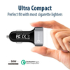 Зарядно за кола Crong Power 30W - USB QuickCharge 3.0 зарядно за кола + USB 2.4A (алуминий)