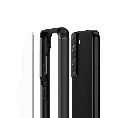 Crong Hybrid Clear Cover - θήκη Samsung Galaxy S22 (μαύρο)