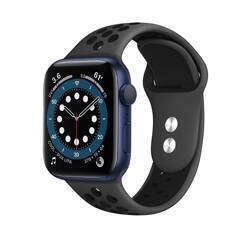 Crong Duo Sport - Řemínek pro Apple Watch 42/44/45/49 mm (šedý/černý)