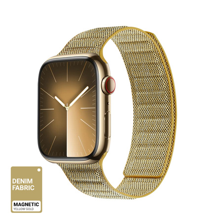Crong Melange - Magnetický řemínek pro Apple Watch 38/40/41/42 mm (žlutá melanž)