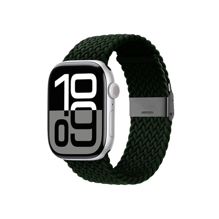 Crong Wave Band – Pleciony pasek do Apple Watch 38/40/41/42 mm (zielony)