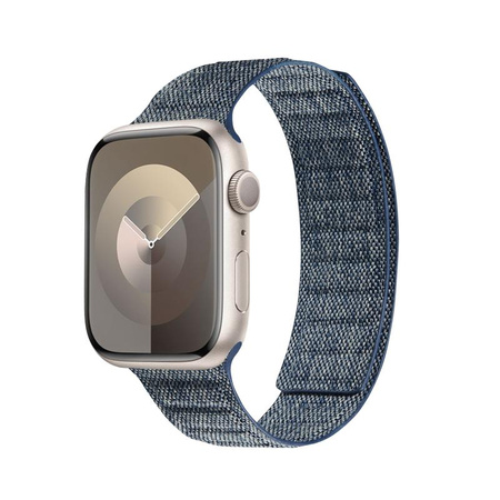 Crong Melange - Magnetický řemínek pro Apple Watch 44/45/46/49 mm (modrá melanž)