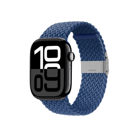 Crong Wave Band – Correa trenzada para Apple Watch 44/45/46/49 mm (azul)