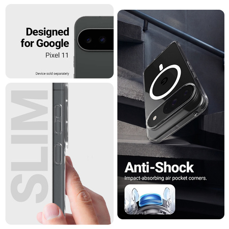 Etui Crong Hybrid Clear Magnetic do Google Pixel 11 MagSafe Przezroczyste