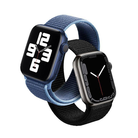 Crong Nylon - Cinturino Sportivo per Apple Watch 38/40/41/42 mm (Blu Oceano)