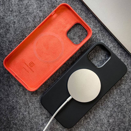 Crong Color Cover Magnetic - Etui iPhone 12 / iPhone 12 Pro MagSafe (koralowy)