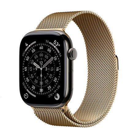 Curea Cron Milano Steel - din oțel inoxidabil pentru Apple Watch 44/45/46/49 mm (auriu roz)