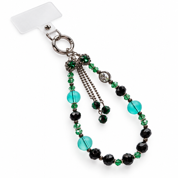 Crong Phone Charm Emerald Bow – telefono dirželis ant riešo su dekoratyviniu kaspinu