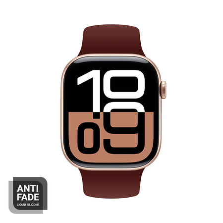 Crong Liquid - Pasek do Apple Watch 38/40/41/42 mm (bordowy)