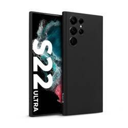 Crong Color Cover - Θήκη σιλικόνης για Samsung Galaxy S22 Ultra (Μαύρο)