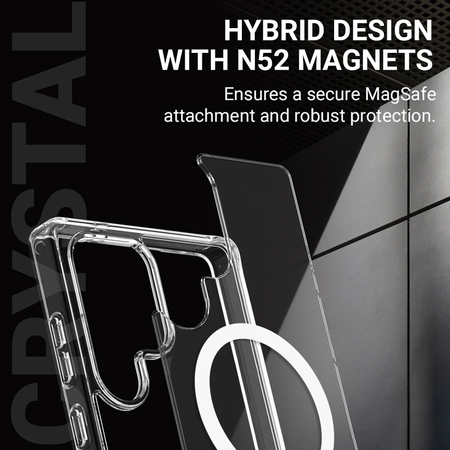 Crong Crystal Shield Magnetic - Samsung Galaxy S25+ MagSafe Hülle (Transparent)