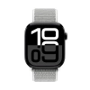 Crong Nylon - Sportovní pásek pro Apple Watch 44/45/46/49 mm (Silver Grey)