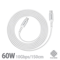 Crong Armor Link - 60W PD 3A USB-C - USB-C kábel 150cm (fehér)