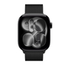 Crong Milano Steel - Каишка от неръждаема стомана за Apple Watch 38/40/41/42 мм (Черна)