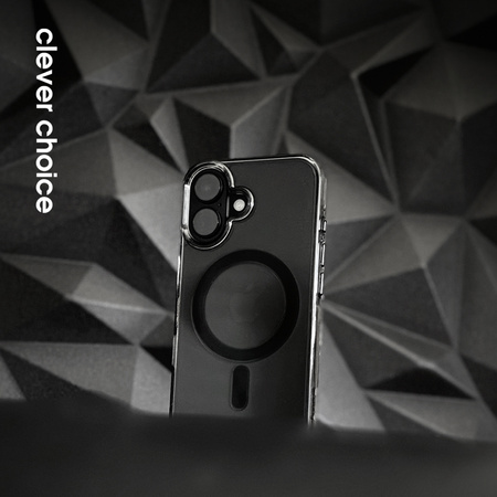 Crong Clear MAG Pro - pouzdro MagSafe pro iPhone 15 (černé)