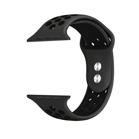 Crong Duo Sport - Каишка за Apple Watch 38/40/41/42 мм (сива/черна)
