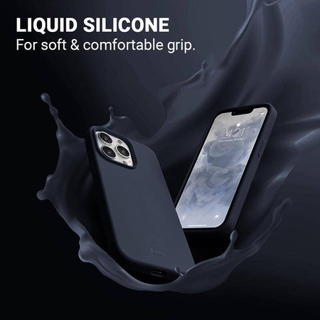 Crong Color Cover - Silikonowe etui do iPhone'a 13 (granatowy)