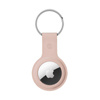 Θήκη σιλικόνης Crong με μπρελόκ - Προστατευτική θήκη-κλειδοθήκη για Apple AirTag (ροζ άμμος)