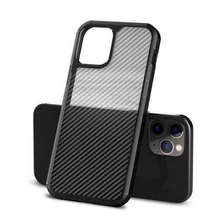 Funda Crong Hybrid Carbon para iPhone 12 Pro Max (negra)