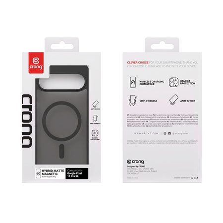 Etui CRONG Hybrid MATTE™ Magnetic MagSafe do Google Pixel 11 Pro XL czarne
