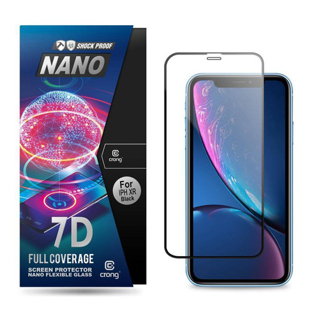 Crong 7D Nano Flexible Glass - 9H full screen hybrid glass for iPhone 11 / iPhone XR
