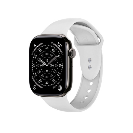 Pasek Crong Liquid do Apple Watch 42/41/40/38 mm Biały Silikonowy