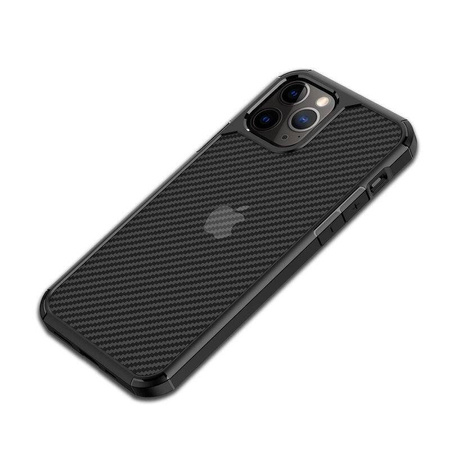 Funda Crong Hybrid Carbon para iPhone 12 Pro Max (negra)
