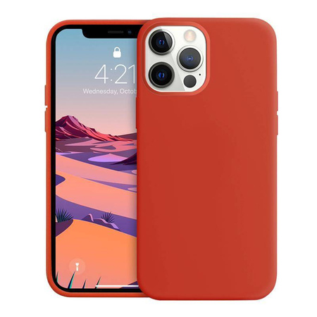 Crong Color Cover - Θήκη σιλικόνης για iPhone 12 Pro Max (κόκκινο)