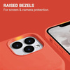 Etui Crong Color Cover do iPhone 13 Pro Silikonowe Koralowe z Mikrofibrą