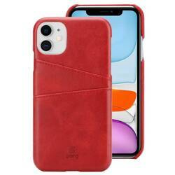 Crong Neat Cover - Funda con bolsillos para iPhone 11 Pro (Roja)