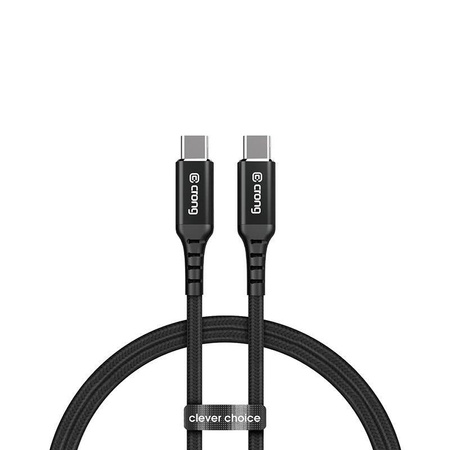 Crong Armor Link - 100W 5A USB-C to USB-C Power Delivery Fast Charging cable 200cm (black)