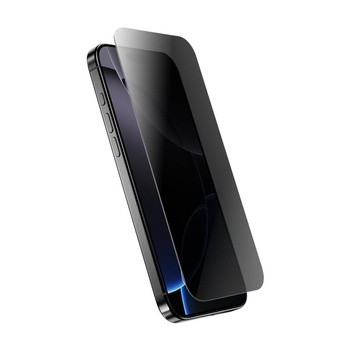 Crong Privacy 3D Armour Glass - Hartowane szkło prywatyzujące iPhone 16e / iPhone 14 / iPhone 13 / iPhone 13 Pro