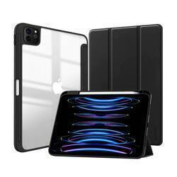 Crong PrimeFolio - iPad Air 11" Tasche M3 (2025) / iPad Air 11" M2 (2024) / iPad Air 10.9" (5. - 4. Gen.) / iPad Pro 11" (2022-2021) (schwarz/transparent)