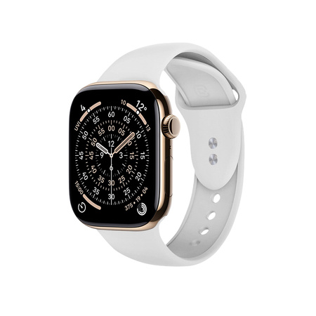 Pasek Crong Liquid do Apple Watch 42/41/40/38 mm Biały Silikonowy