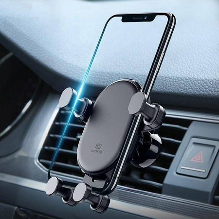 Crong Gravity Auto-Lock Car Holder - Gravitační držák do auta pro 4,7"-6,5" telefon (černý)